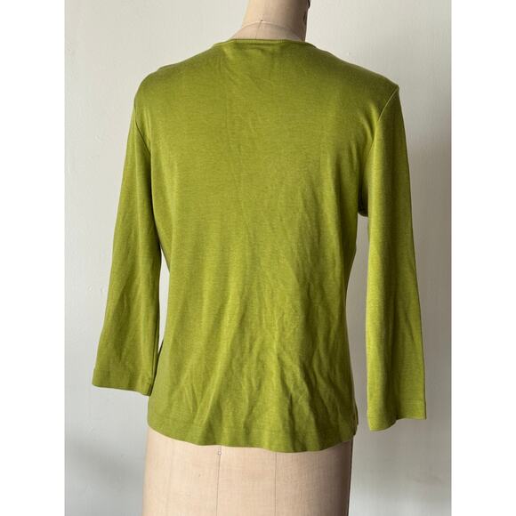 Vintage 1990s Chartreuse Cardigan - Picture 3 of 3